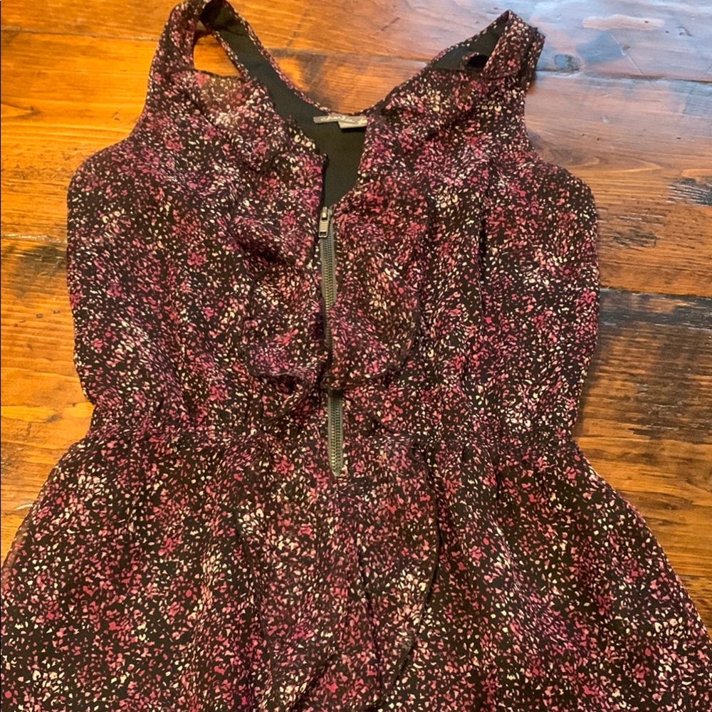CHARLIE JADE Floral Tank Dress with Front Zipper